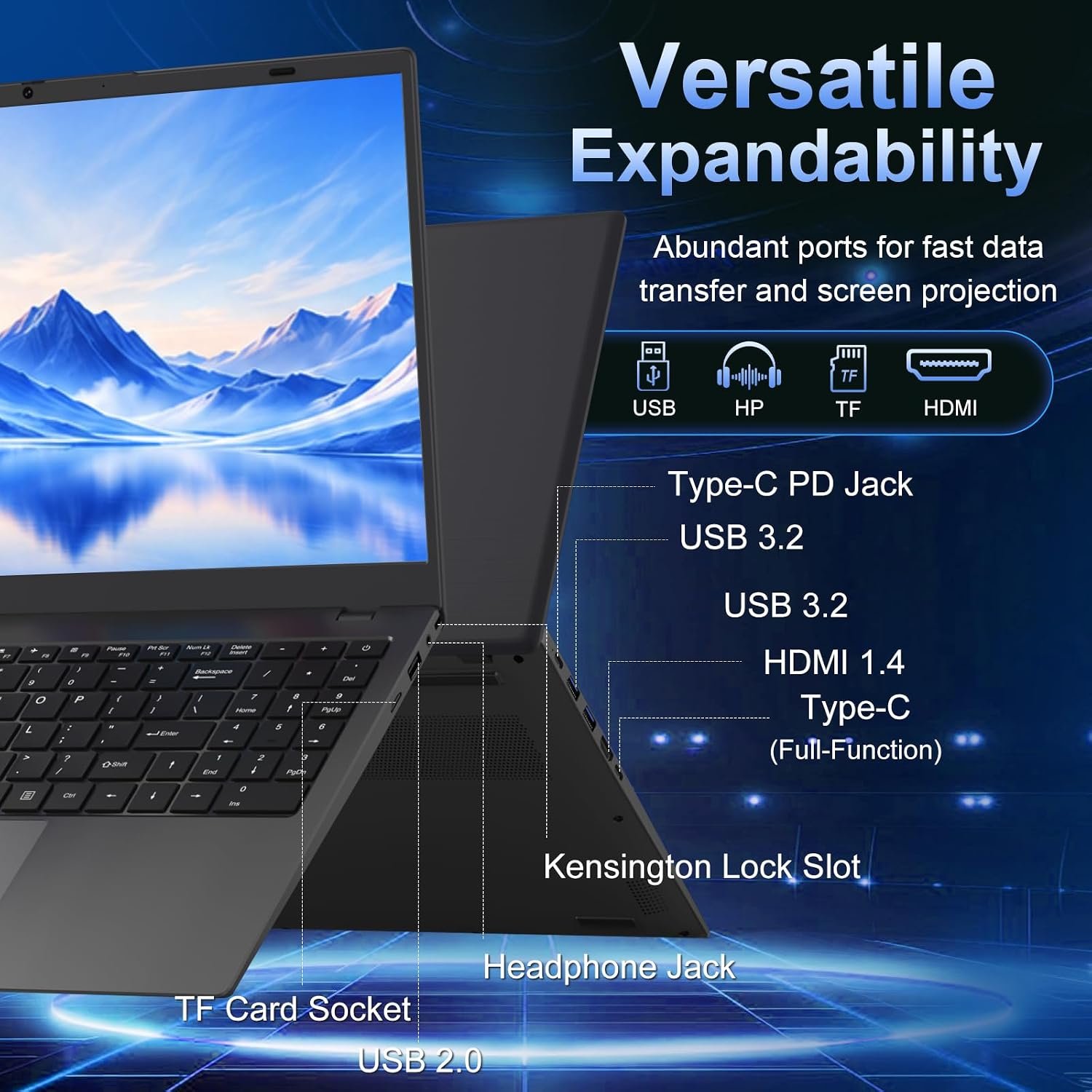 15.6 Inch Laptop, 16GB RAM 256GB SSD, Pentium 6500Y Processor(Up to 3.4GHz) - Image 7