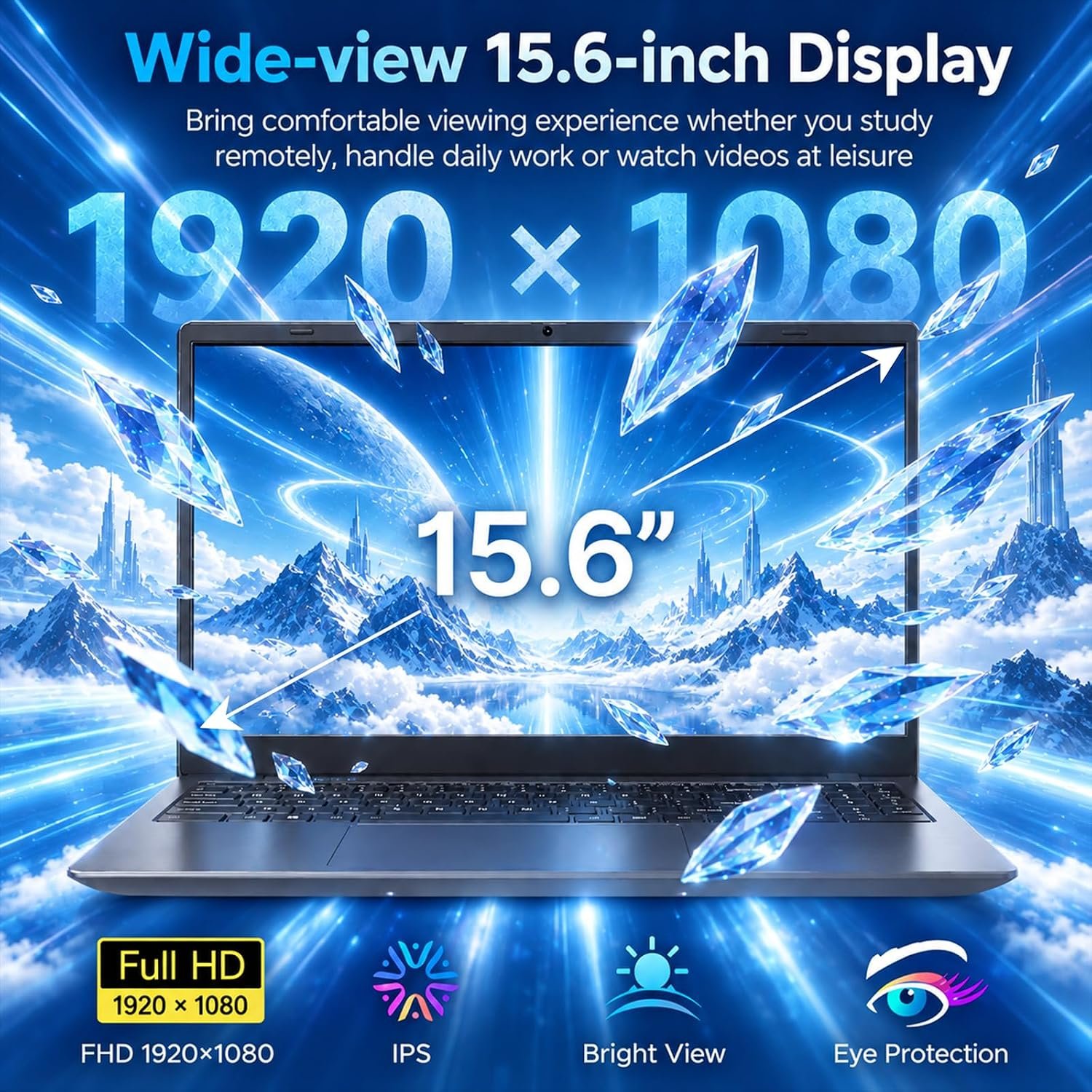 15.6 Inch Laptop, 16GB RAM 256GB SSD, Pentium 6500Y Processor(Up to 3.4GHz) - Image 5