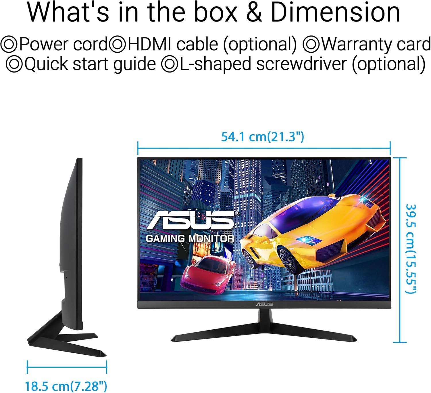 ASUS VY249HGR Eye Care Gaming Monitor – 24 inch FHD (1920x1080), IPS, 120Hz OC, SmoothMotion, 1ms MPRT, Adaptive Sync, Eye Care Plus, Blue Light Filter, Flicker Free, antibacterial treatment - Image 7