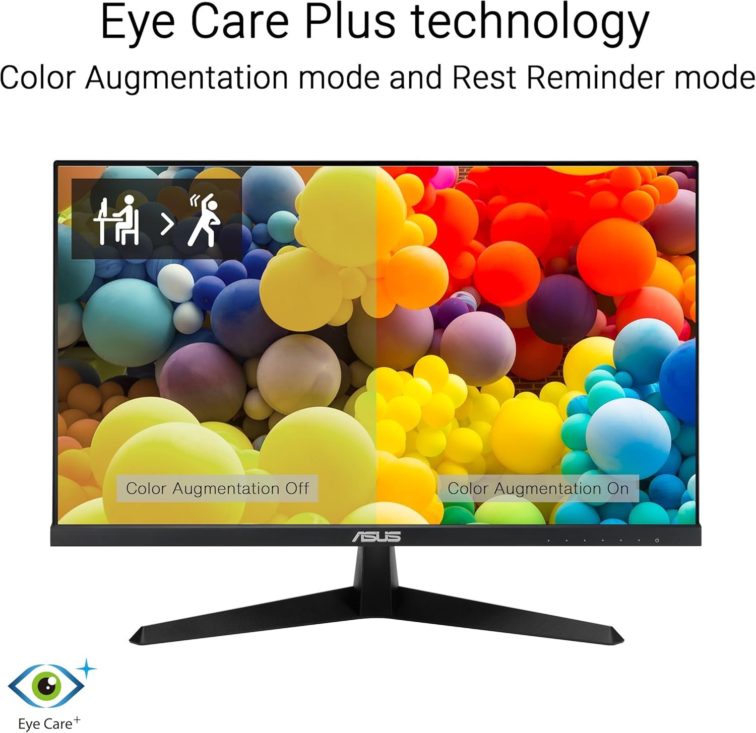 ASUS VY249HGR Eye Care Gaming Monitor – 24 inch FHD (1920x1080), IPS, 120Hz OC, SmoothMotion, 1ms MPRT, Adaptive Sync, Eye Care Plus, Blue Light Filter, Flicker Free, antibacterial treatment - Image 6