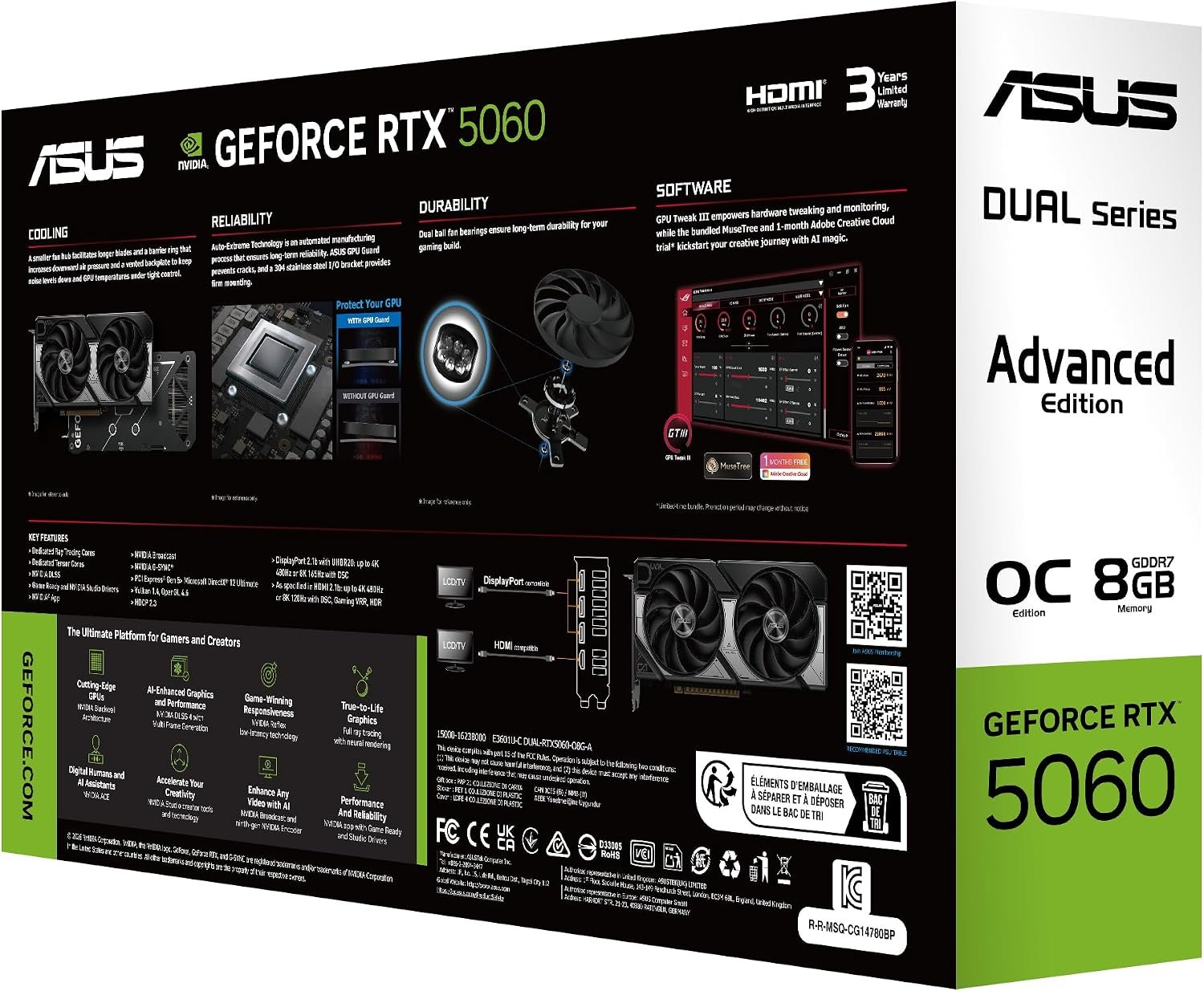 ASUS Dual RTX5060 OC Advanced Graphics Card 8GB GDDR7 NVIDIA GeForce - Image 6