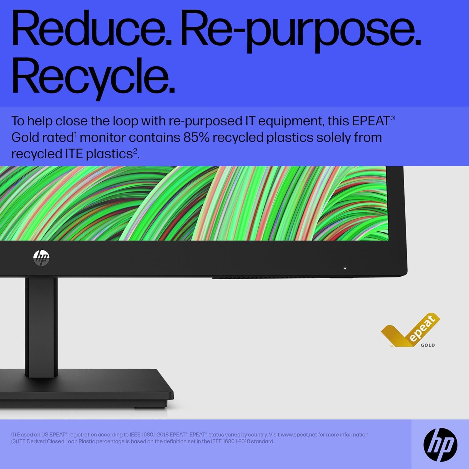 HP 21.4 5 inch Inch FHD Monitor | Full HD VA LCD Display |75hz Refresh Rate |200 Nits Brightness |3000:1 Contrast Ratio | AMD FreeSync Technology |Adjustable Tilt |1x HDMI 1.4, 1x VGA | Black |V22v G5 - Image 3
