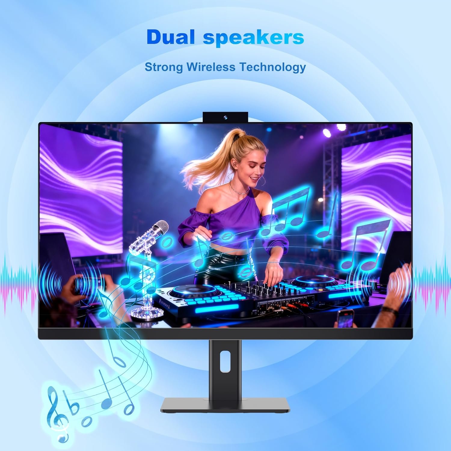 27 Inch All-in-One Computer FHD Desktop PC, Core i7 (Up to 3.0GHz), 16GB RAM, 512GB SSD, Rotatable Screen, Hidden Webcam, Dual-Band WiFi 6 & Bluetooth 5.3, All-in-One PC for Business & Creative Work - Image 7