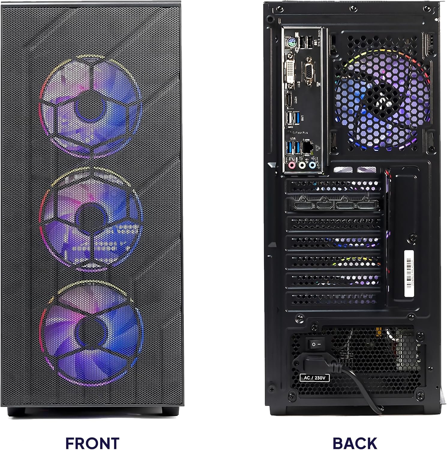 GTR Gaming PC – Ryzen 5 5500 Desktop Computer, Radeon RX 7600 8GB Graphics, 16GB DDR4 RAM, 1TB NVMe SSD, 650W Power Supply, Windows 11 Gaming Desktop PC, Wi-Fi, ARGB Case. - Image 2