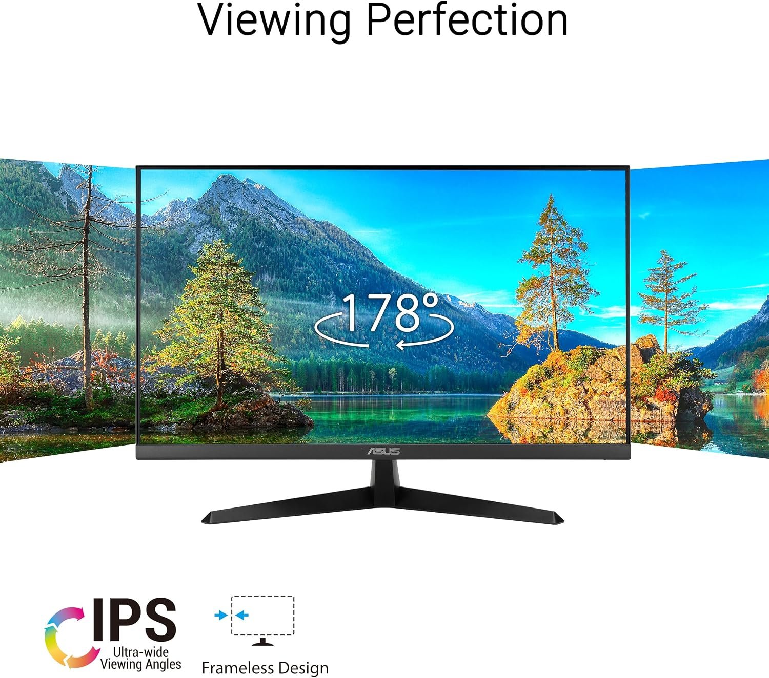 ASUS VY249HGR Eye Care Gaming Monitor – 24 inch FHD (1920x1080), IPS, 120Hz OC, SmoothMotion, 1ms MPRT, Adaptive Sync, Eye Care Plus, Blue Light Filter, Flicker Free, antibacterial treatment - Image 2